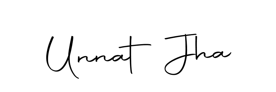 Use a signature maker to create a handwritten signature online. With this signature software, you can design (Autography-DOLnW) your own signature for name Unnat Jha. Unnat Jha signature style 10 images and pictures png