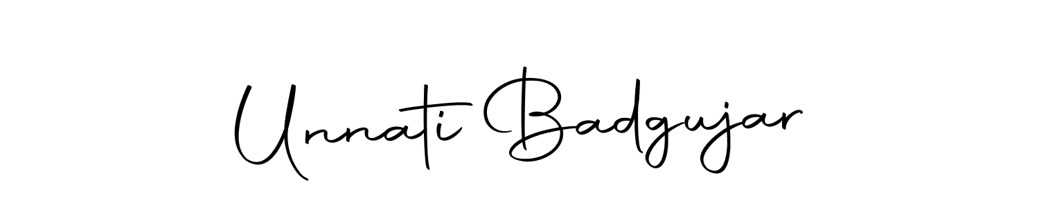 Make a beautiful signature design for name Unnati Badgujar. Use this online signature maker to create a handwritten signature for free. Unnati Badgujar signature style 10 images and pictures png