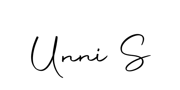 if you are searching for the best signature style for your name Unni S. so please give up your signature search. here we have designed multiple signature styles  using Autography-DOLnW. Unni S signature style 10 images and pictures png