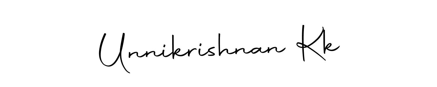 This is the best signature style for the Unnikrishnan Kk name. Also you like these signature font (Autography-DOLnW). Mix name signature. Unnikrishnan Kk signature style 10 images and pictures png