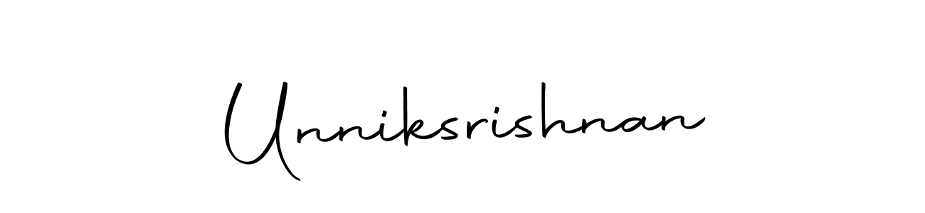 Create a beautiful signature design for name Unniksrishnan. With this signature (Autography-DOLnW) fonts, you can make a handwritten signature for free. Unniksrishnan signature style 10 images and pictures png