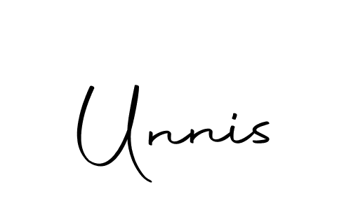 Make a beautiful signature design for name Unnis. With this signature (Autography-DOLnW) style, you can create a handwritten signature for free. Unnis signature style 10 images and pictures png