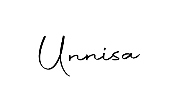 Create a beautiful signature design for name Unnisa. With this signature (Autography-DOLnW) fonts, you can make a handwritten signature for free. Unnisa signature style 10 images and pictures png