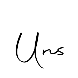 How to make Uns name signature. Use Autography-DOLnW style for creating short signs online. This is the latest handwritten sign. Uns signature style 10 images and pictures png