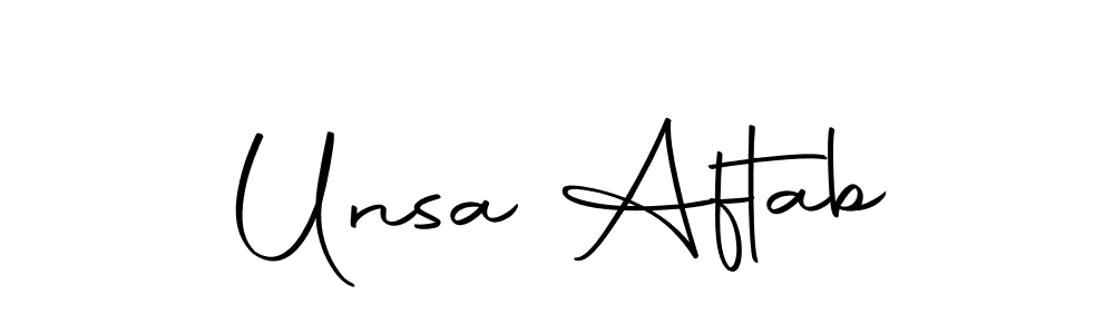 It looks lik you need a new signature style for name Unsa Aftab. Design unique handwritten (Autography-DOLnW) signature with our free signature maker in just a few clicks. Unsa Aftab signature style 10 images and pictures png