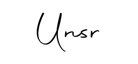 Enhance your business communications with Unsr signature in Autography-DOLnW lettering. Clean, modern, and universally compatible. Unsr signature style 10 images and pictures png
