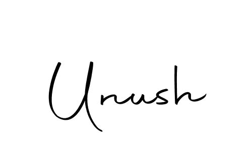 Create a beautiful signature design for name Unush. With this signature (Autography-DOLnW) fonts, you can make a handwritten signature for free. Unush signature style 10 images and pictures png