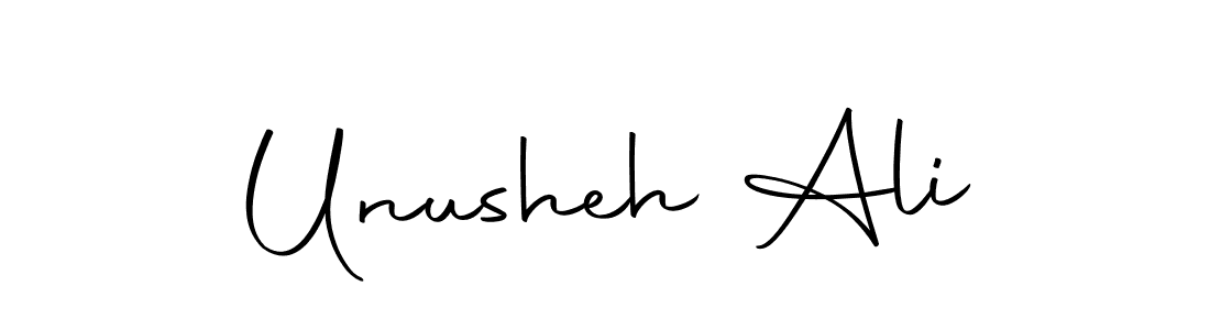 How to make Unusheh Ali signature? Autography-DOLnW is a professional autograph style. Create handwritten signature for Unusheh Ali name. Unusheh Ali signature style 10 images and pictures png