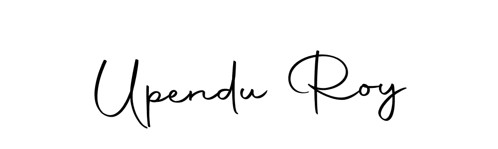 How to make Upendu Roy name signature. Use Autography-DOLnW style for creating short signs online. This is the latest handwritten sign. Upendu Roy signature style 10 images and pictures png