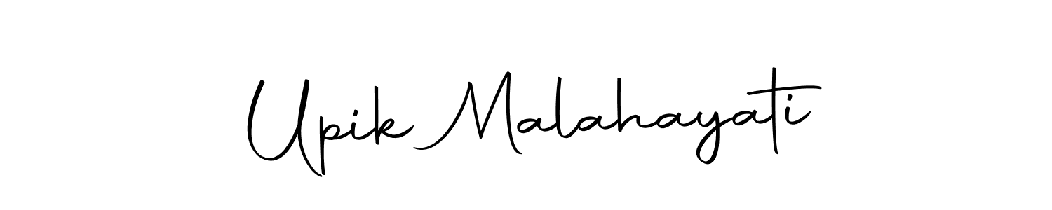Design your own signature with our free online signature maker. With this signature software, you can create a handwritten (Autography-DOLnW) signature for name Upik Malahayati. Upik Malahayati signature style 10 images and pictures png