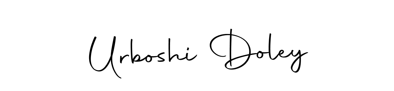 How to make Urboshi Doley name signature. Use Autography-DOLnW style for creating short signs online. This is the latest handwritten sign. Urboshi Doley signature style 10 images and pictures png