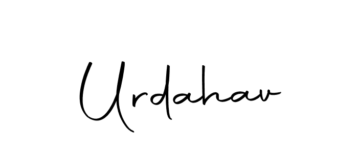 Design your own signature with our free online signature maker. With this signature software, you can create a handwritten (Autography-DOLnW) signature for name Urdahav. Urdahav signature style 10 images and pictures png