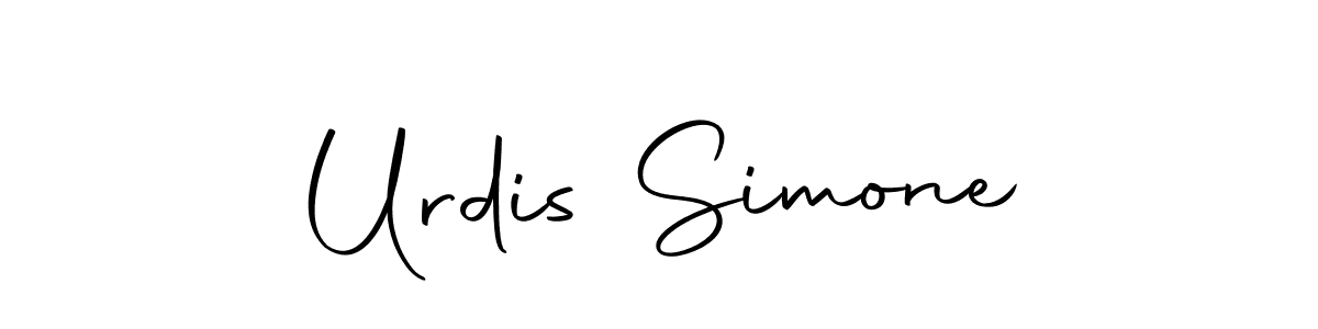 Design your own signature with our free online signature maker. With this signature software, you can create a handwritten (Autography-DOLnW) signature for name Urdis Simone. Urdis Simone signature style 10 images and pictures png