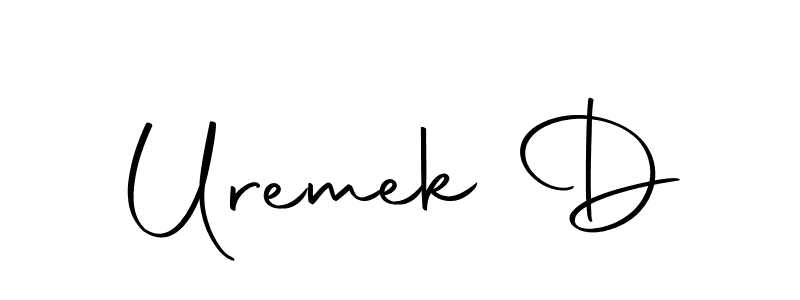 Design your own signature with our free online signature maker. With this signature software, you can create a handwritten (Autography-DOLnW) signature for name Uremek D. Uremek D signature style 10 images and pictures png