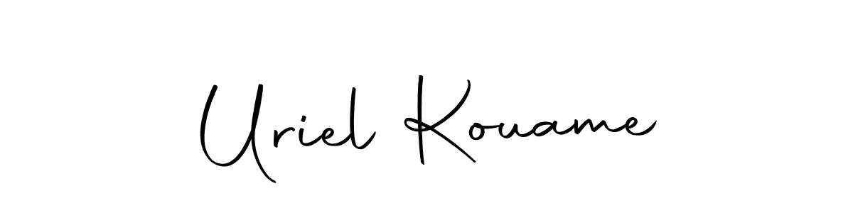 This is the best signature style for the Uriel Kouame name. Also you like these signature font (Autography-DOLnW). Mix name signature. Uriel Kouame signature style 10 images and pictures png