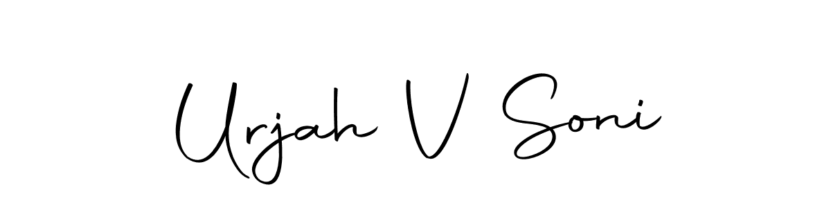 Design your own signature with our free online signature maker. With this signature software, you can create a handwritten (Autography-DOLnW) signature for name Urjah V Soni. Urjah V Soni signature style 10 images and pictures png
