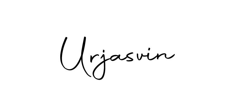 You should practise on your own different ways (Autography-DOLnW) to write your name (Urjasvin) in signature. don't let someone else do it for you. Urjasvin signature style 10 images and pictures png