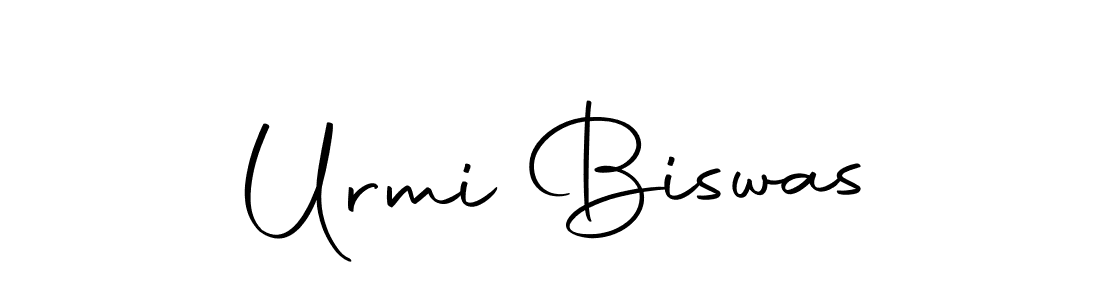 How to make Urmi Biswas name signature. Use Autography-DOLnW style for creating short signs online. This is the latest handwritten sign. Urmi Biswas signature style 10 images and pictures png