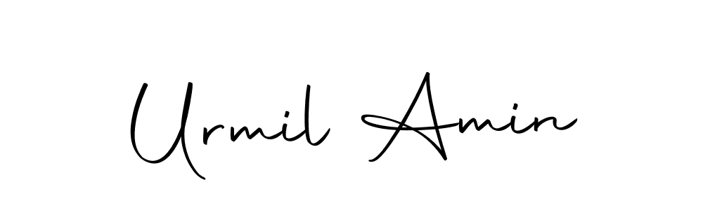 if you are searching for the best signature style for your name Urmil Amin. so please give up your signature search. here we have designed multiple signature styles  using Autography-DOLnW. Urmil Amin signature style 10 images and pictures png