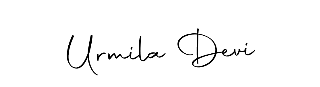 Create a beautiful signature design for name Urmila Devi. With this signature (Autography-DOLnW) fonts, you can make a handwritten signature for free. Urmila Devi signature style 10 images and pictures png