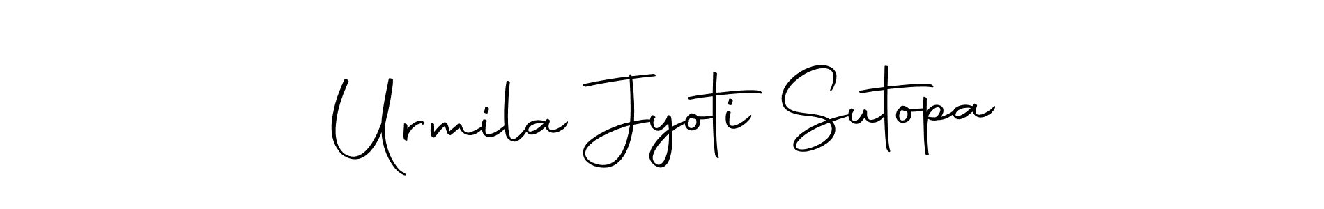 Create a beautiful signature design for name Urmila Jyoti Sutopa. With this signature (Autography-DOLnW) fonts, you can make a handwritten signature for free. Urmila Jyoti Sutopa signature style 10 images and pictures png