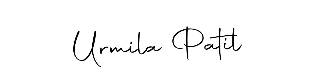 How to make Urmila Patil name signature. Use Autography-DOLnW style for creating short signs online. This is the latest handwritten sign. Urmila Patil signature style 10 images and pictures png