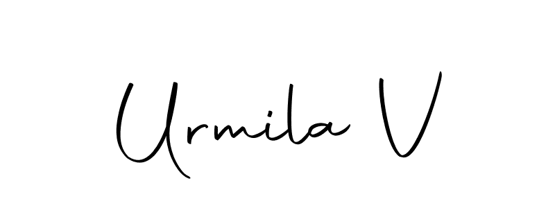 The best way (Autography-DOLnW) to make a short signature is to pick only two or three words in your name. The name Urmila V include a total of six letters. For converting this name. Urmila V signature style 10 images and pictures png