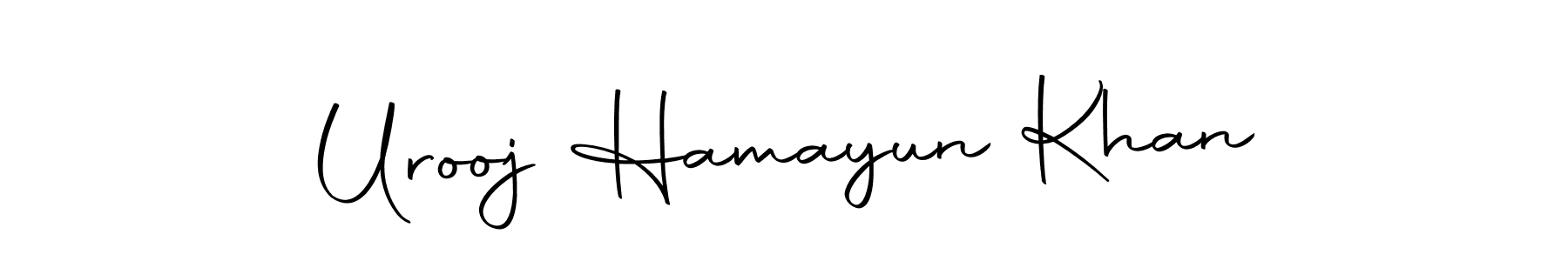 Urooj Hamayun Khan stylish signature style. Best Handwritten Sign (Autography-DOLnW) for my name. Handwritten Signature Collection Ideas for my name Urooj Hamayun Khan. Urooj Hamayun Khan signature style 10 images and pictures png