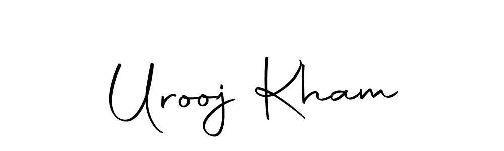 Autography-DOLnW is a professional signature style that is perfect for those who want to add a touch of class to their signature. It is also a great choice for those who want to make their signature more unique. Get Urooj Kham name to fancy signature for free. Urooj Kham signature style 10 images and pictures png