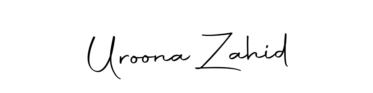 Design your own signature with our free online signature maker. With this signature software, you can create a handwritten (Autography-DOLnW) signature for name Uroona Zahid. Uroona Zahid signature style 10 images and pictures png