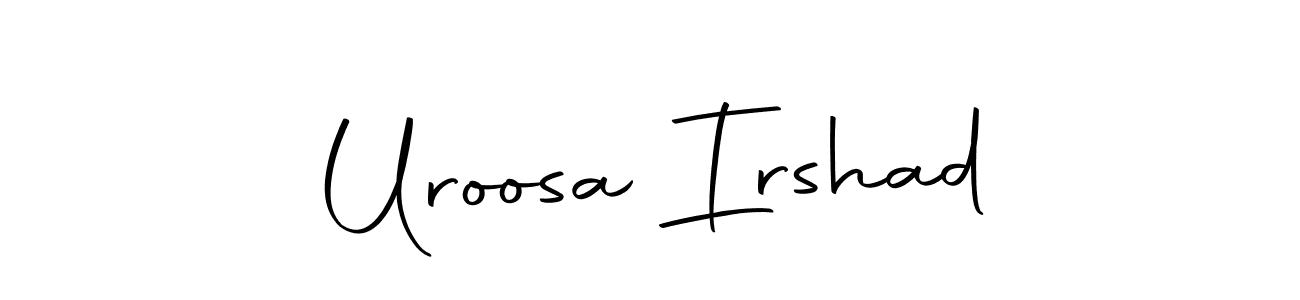 The best way (Autography-DOLnW) to make a short signature is to pick only two or three words in your name. The name Uroosa Irshad include a total of six letters. For converting this name. Uroosa Irshad signature style 10 images and pictures png