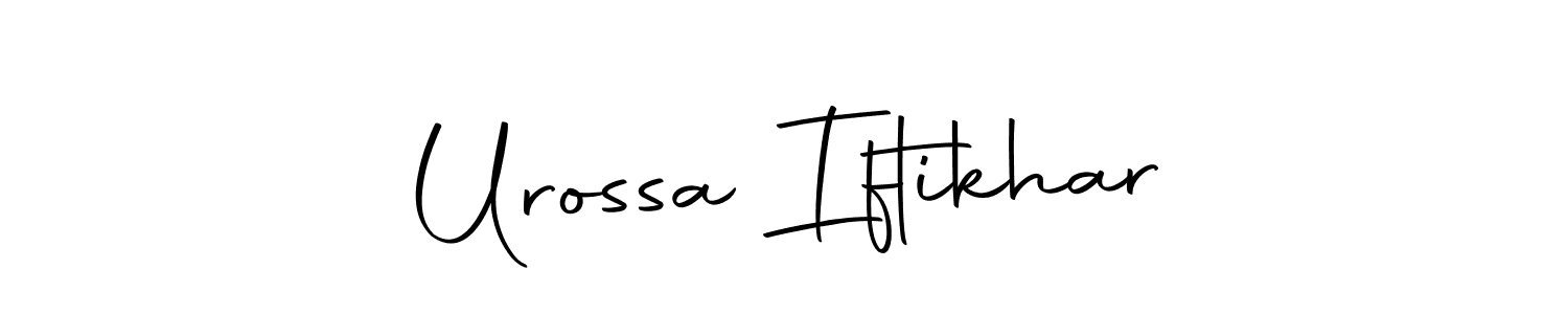 Once you've used our free online signature maker to create your best signature Autography-DOLnW style, it's time to enjoy all of the benefits that Urossa Iftikhar name signing documents. Urossa Iftikhar signature style 10 images and pictures png