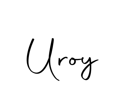 Design your own signature with our free online signature maker. With this signature software, you can create a handwritten (Autography-DOLnW) signature for name Uroy. Uroy signature style 10 images and pictures png