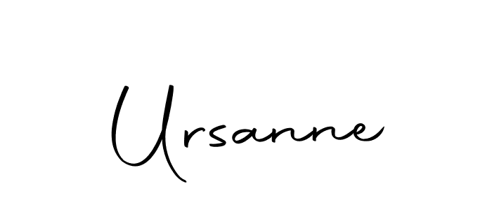 How to make Ursanne name signature. Use Autography-DOLnW style for creating short signs online. This is the latest handwritten sign. Ursanne signature style 10 images and pictures png