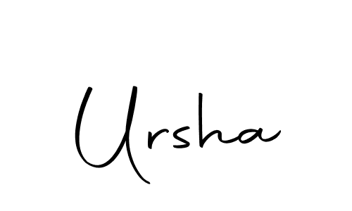 Design your own signature with our free online signature maker. With this signature software, you can create a handwritten (Autography-DOLnW) signature for name Ursha. Ursha signature style 10 images and pictures png