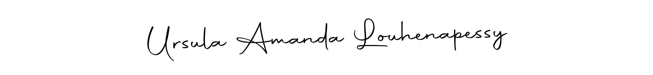 You can use this online signature creator to create a handwritten signature for the name Ursula Amanda Louhenapessy. This is the best online autograph maker. Ursula Amanda Louhenapessy signature style 10 images and pictures png