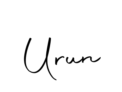You should practise on your own different ways (Autography-DOLnW) to write your name (Urun) in signature. don't let someone else do it for you. Urun signature style 10 images and pictures png