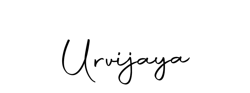 You should practise on your own different ways (Autography-DOLnW) to write your name (Urvijaya) in signature. don't let someone else do it for you. Urvijaya signature style 10 images and pictures png