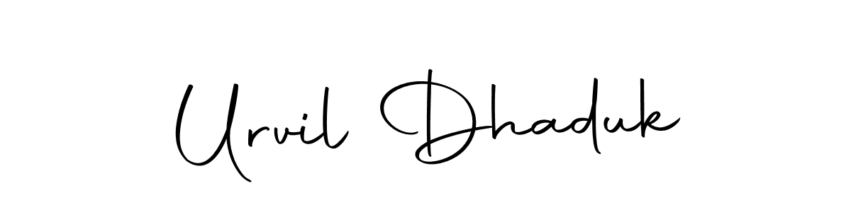 Create a beautiful signature design for name Urvil Dhaduk. With this signature (Autography-DOLnW) fonts, you can make a handwritten signature for free. Urvil Dhaduk signature style 10 images and pictures png