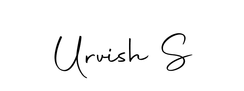 You should practise on your own different ways (Autography-DOLnW) to write your name (Urvish S) in signature. don't let someone else do it for you. Urvish S signature style 10 images and pictures png
