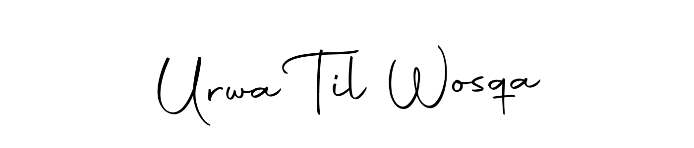 This is the best signature style for the Urwa Til Wosqa name. Also you like these signature font (Autography-DOLnW). Mix name signature. Urwa Til Wosqa signature style 10 images and pictures png