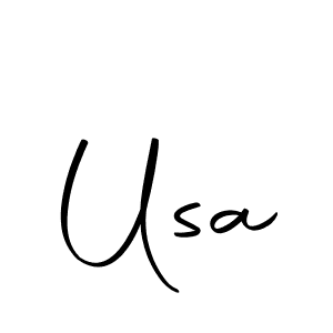 Create a beautiful signature design for name Usa. With this signature (Autography-DOLnW) fonts, you can make a handwritten signature for free. Usa signature style 10 images and pictures png