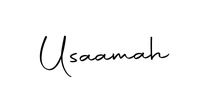 You should practise on your own different ways (Autography-DOLnW) to write your name (Usaamah) in signature. don't let someone else do it for you. Usaamah signature style 10 images and pictures png