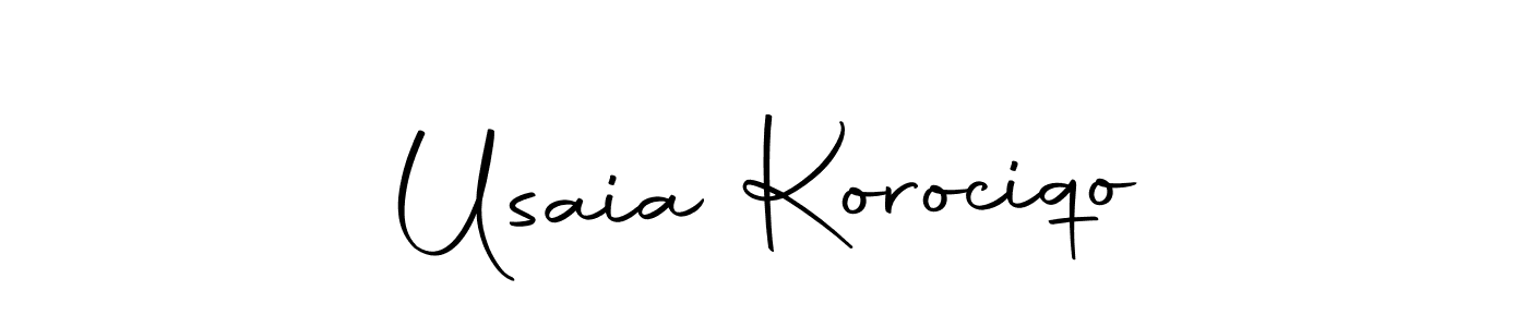 Create a beautiful signature design for name Usaia Korociqo. With this signature (Autography-DOLnW) fonts, you can make a handwritten signature for free. Usaia Korociqo signature style 10 images and pictures png