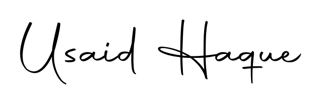A classic penmanship look for Usaid Haque. The Autography-DOLnW font brings timeless elegance and confidence to every signed document. Usaid Haque signature style 10 images and pictures png