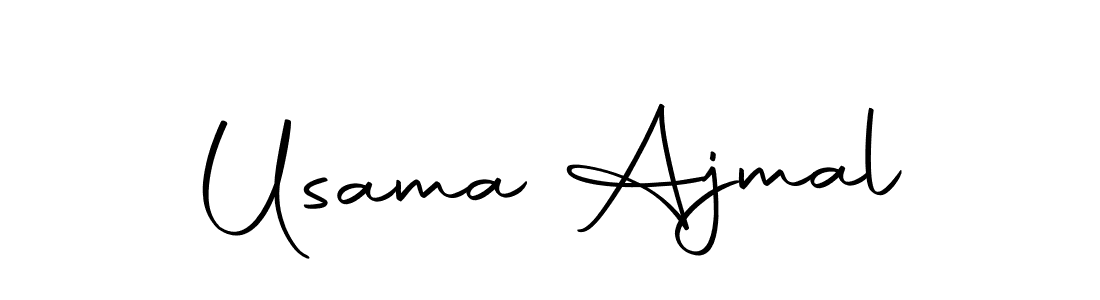 Design your own signature with our free online signature maker. With this signature software, you can create a handwritten (Autography-DOLnW) signature for name Usama Ajmal. Usama Ajmal signature style 10 images and pictures png