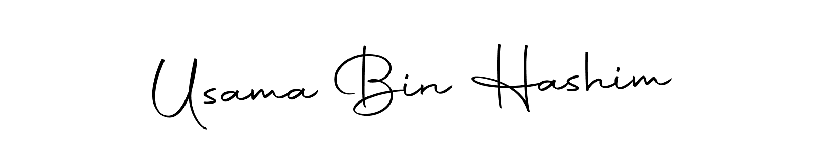 How to make Usama Bin Hashim name signature. Use Autography-DOLnW style for creating short signs online. This is the latest handwritten sign. Usama Bin Hashim signature style 10 images and pictures png