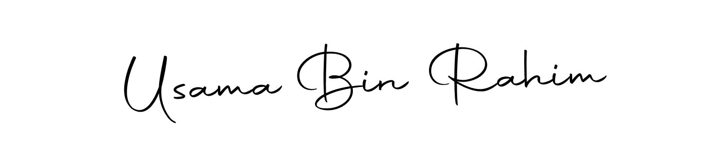 You should practise on your own different ways (Autography-DOLnW) to write your name (Usama Bin Rahim) in signature. don't let someone else do it for you. Usama Bin Rahim signature style 10 images and pictures png