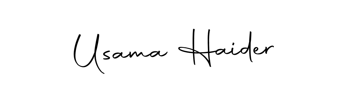 Design your own signature with our free online signature maker. With this signature software, you can create a handwritten (Autography-DOLnW) signature for name Usama Haider. Usama Haider signature style 10 images and pictures png