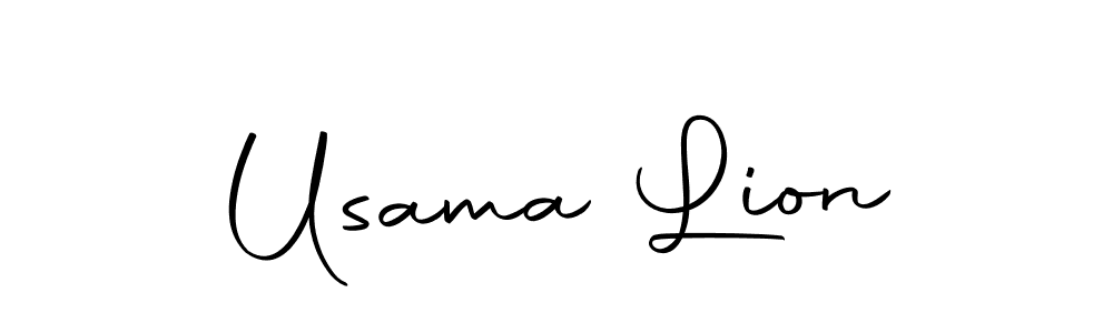 Create a beautiful signature design for name Usama Lion. With this signature (Autography-DOLnW) fonts, you can make a handwritten signature for free. Usama Lion signature style 10 images and pictures png